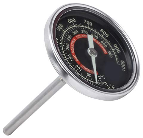 Thermomètre de four, 0-1000 ℉ thermomètre de gril de barbecue en acier inoxydable domestique jauge de température de cuisson, IP55 étanche et haute précision