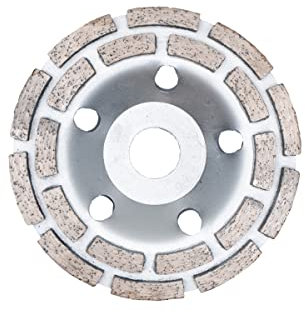 Muela abrasiva de diamante de 125 mm, disco abrasivo de doble fila, accesorio para hormigón, piedra natural, mampostería, mármol, granito
