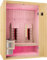 SANOTECHNIK Infrarotkabine ALASKA – Infrarotsauna 2 Personen 160×110×200 cm | 2 Vollspektrum-Strahler + Harvia Saunaofen 3,5 kW, LED-Farblicht, ESG-Glas – Art.Nr. K60160