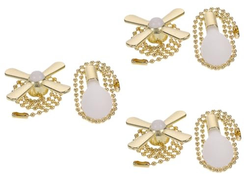 jojofuny 12piezas Cadenas Para Ventilador De Techo y Lámpara Accesorios De Juguete De Luz Forma De Bombilla y Decoración Del