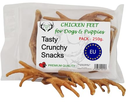 Friandises Déshydratées à Mâcher, Pattes de Poulet, 250 GR.