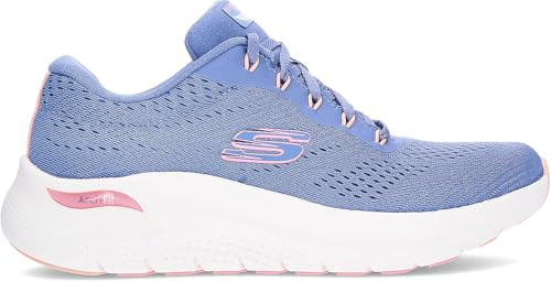 Skechers Sneaker Arch Fit 2.0 Big League, da Donna, Blu Mesh Rosa Trim, 38 EU