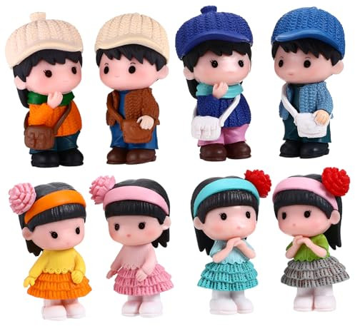 PAMINGONO 24pièces Figurines Paysagères Colorées De Et pour Décoration De Jardin Et Ornements