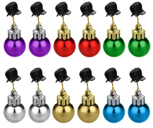 Palline decorative per barba, 12 pezzi di Natale per barba, campanelle