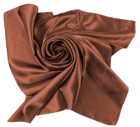 JK Home Faux Soie Écharpe Carrée Foulard Cheveux Bandanas 90x90cm | Coiffure Accessoires pour Femme Sport Mariage Anniversaire Plage