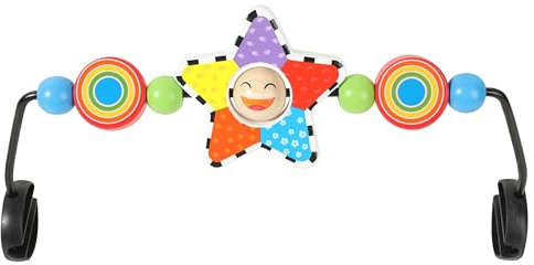 iGRATENS Baby Bouncer Toy Bar - Toy Bar for Baby Bouncer Seat, Brightly Colored Shape, Develop Motor Skills, Wooden Toys, Environmentally Friendly Paint, Rainbow