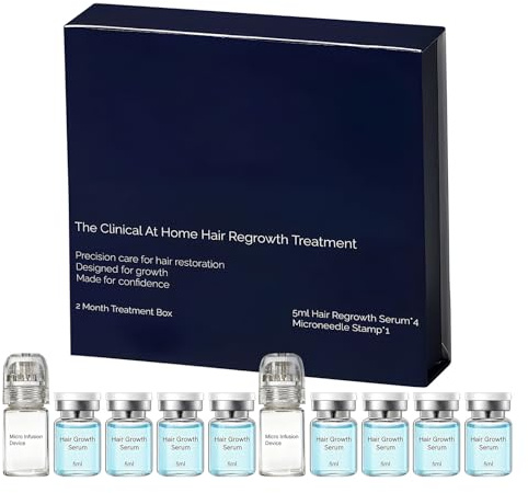 Système de repousse des cheveux – Stimulateur nourrissant des racines de 5 m, kit de renouvellement du follicule pour le soin du cuir chevelu, la croissance avec appareils à micro-aiguilles, solution