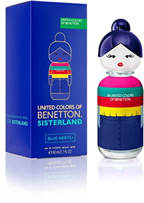 United Colors of Benetton - Sisterland Blue Neroli, Eau de Toilette Spray für Frauen, Amber-Holz-Duft mit Bergamotte, Lavendel und Vetiver - 80 ml