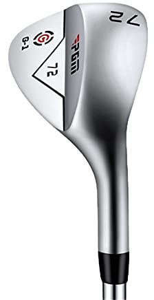Yothfly Clubs de Golf pour Hommes Club de Golf droitier pôle de Sable fers en Acier Inoxydable Cales 72 degrés CNC Texture Club de Golf Wedge (Argent,72D)