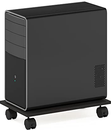 Furinno Econ Asistencia a Domicilio para CPU e Impresora sobre Ruedas, Espresso