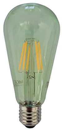 Provance LED Leuchtmittel Glühlampe Glühbirne Filament E27 6W Ersatz für 60W 806lm 3000K 230V Grün