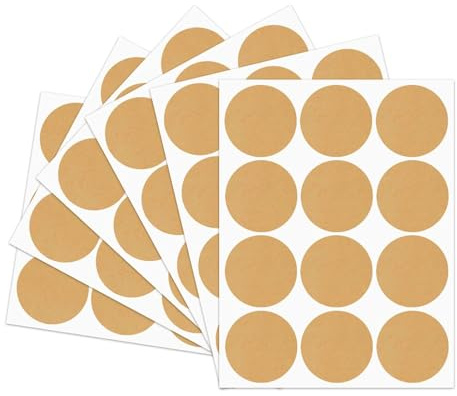 Étiquettes Kraft Rondes Autocollantes - 200 Pièces Papier Petit Point Gommettes Auto-Adhésives 35mm