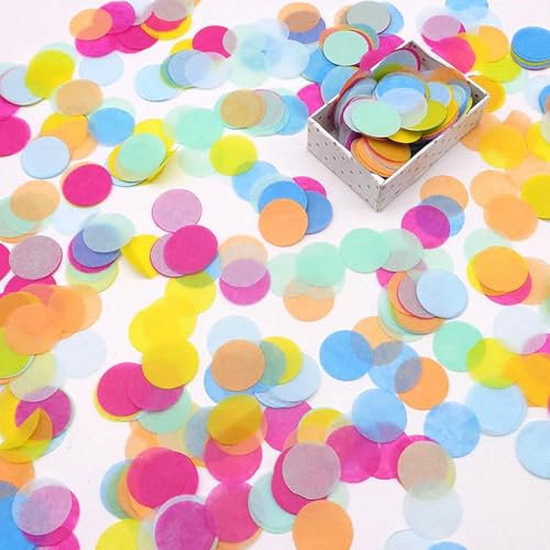 6000 Pezzi di Coriandoli Colorati, 60g Coriandoli di Carta Rotondi – Perfetti per Matrimoni, Compleanni, Feste & Celebrazioni – Ideali per Palloncini, Scatole Regalo, Decorazioni per Tavoli & Eventi