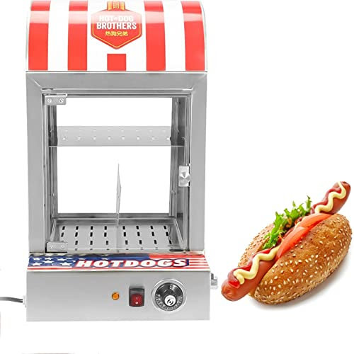 Hot Dog Machine à vapeur 220 V – Chauffage à chignon et saucisse commercial avec contrôle de température 30–110 ℃ – Idéal pour un usage domestique et professionnel