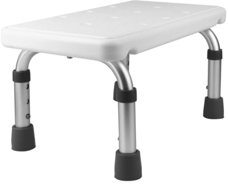 OFFSCH de Baño Ajustable de Altura de Ducha Antideslizante de Aleación de Aluminio Silla de Baño Ergonómica para Personas Mayores Soporta Portátil y Resistente la Color