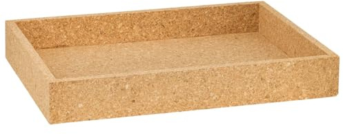 Wühlkiste für Vögel aus Presskork | Größe 350x250x50 mm | wahlweise mit oder ohne grobes Naturkorkgranulat | zum Spielen, Wühlen & Scharren | nachhaltig & robust | Made in Portugal (ohne Korkgranulat)