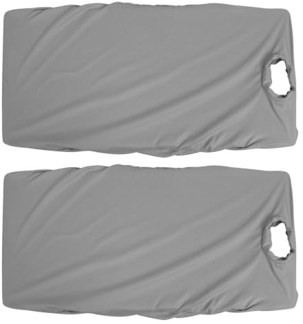 SHINEOFI 2 st massagelakan, återanvändbart massagesoffaöverdrag med hål | 70x190cm, Grått Skönhetssängöverdrag för Ansiktssalong, Salong & Spa Essentials