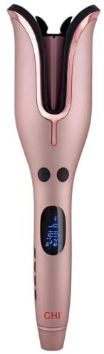 CHI Spin N Curl 1″ Ceramic Rotating Curling Iron, Adjustable Preset Heat Settings for All Hair Types, Salon-Quality Curls & Waves, Auto Shut-Off, Tangle Protection, Rose Gold