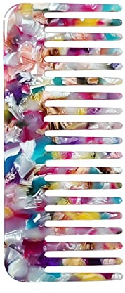 ALLY-MAGIC Wide Tooth Comb Large Hair Detangling Comb No Handle Detangler Combs for Curly Wet Dry Thick Curly Wavy Hair Y4-FXFS (Red)