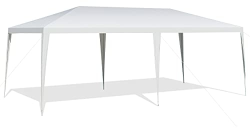 COSTWAY Gazebo da Giardino 3 x 6 m, Tendone per Feste con Struttura in Metallo, Impermeabile e Protezione UV, per Feste, Barbecue, Giardino e Spiaggia (3 x 6 m)