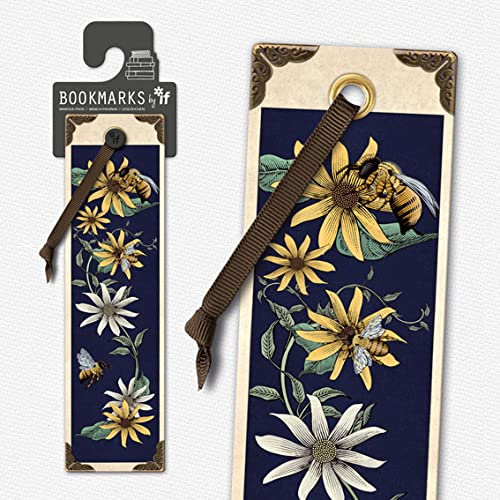 If Marque-page vintage abeilles et fleurs