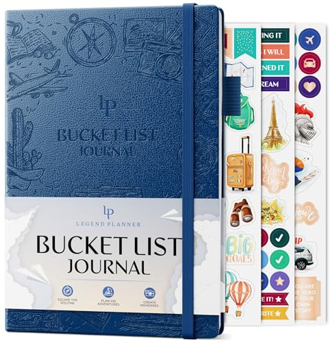 Legend Bucket List Journal – Le carnet ultime pour planifier les aventures, les voyages, les objectifs et les expériences – Livre Bucketlist pour couples (bleu mystique)