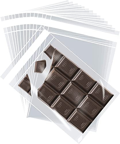 200 Piezas Bolsas de Celofán Transparente Autoadhesiva, Bolsas Plastico OPP con Cierre Adhesivo para Bombones, Chuches, Caramelo, Regalos, Joyas y Galletas (13x18cm)