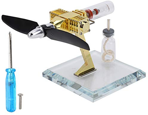 Mrisata Stirling Engine Aircraft Hot Air Stirling Engine Model Aircraft Propeller Science Experiment Teaching Physics