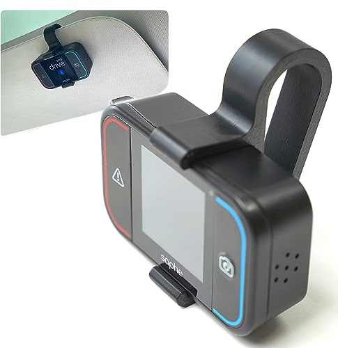 Generisch Sonnenblenden Halter passend für Saphe Drive Pro Blitzerwarner, Mount/Clip für Sonnenblende (schwarz, für Saphe Drive Pro)