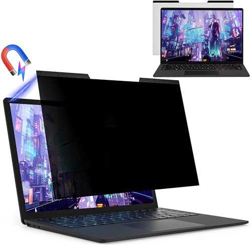 Magnético Filtro Privacidad para portátil 15,6 Pulgadas Relación de Aspecto 16:9, Protector de Pantalla Antirreflejo de Luz Azul, Privacy de Film Extraíble Compatible con HP/Lenovo/DELL/Acer/ASUS