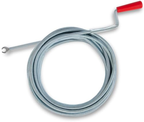 EBERTH Spirale de nettoyage de tuyaux 8m de long et Ø 9mm, spirale d'évacuation efficace pour tuyaux à partir de Ø 40mm, tête en forme de griffe avec Ø 20mm, pour WC et canalisations, contre bouchons