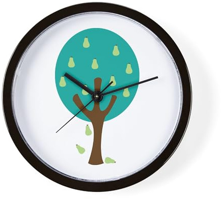 CafePress Organic Pear Tree 10 Wall Clock for Livingroom, Kitchen, or Office