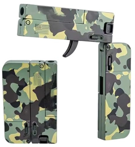 Spielzeug Pistole, Legierungsmaterial Schaumstoff Soft Bullet Gun Schnellfalten Soft Bullet Toy MetallgehäUse Bequeme Munitionslager Starke Kraft, 14+Geschenke FüR Kinder, camouflage