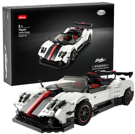 CA NA LLA - Rastar Pagani Zonda Cinque – Auto da Collezione da Costruire ed Esporre - Modellino per Adulti – Replica Ufficiale in Scala 1:16 – Kit di Modellismo con 1024 Pezzi