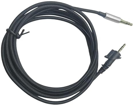 KASFDBMO Cable Cable Portátil 3.5 Mm para AE2 sobre Auriculares con Oreja con Control Micrófono En Línea 150 Cm Longitud Negra