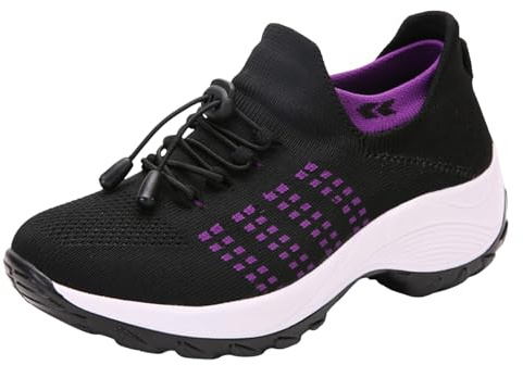 Zapatillas Ortopédicas para Mujer Zapatos sin Cordones Caminar Transpirables Ligeras Sneakers Cojín Aire Ligero Correr Fitness Flexibles Elegantes Ideales el Dia a