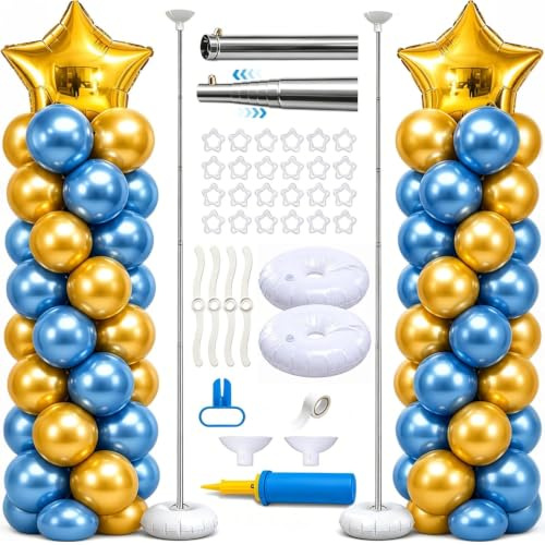 Set di 2 supporti per palloncini regolabili in altezza da 2 m