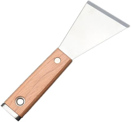 WOONEKY Cortadora de Masilla de Acero Inoxidable Pulida Cuchilla Reforzada Ángulo Herramienta Práctica para Raspado de Vidrio y Masilla Decoración del Hogar