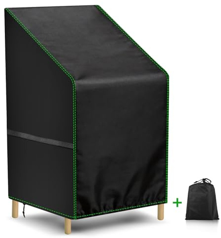 Zocipro Coperture Protettive per Sedie da Giardino per Esterno, 70 x 90 x 80/120 cm, Tessuto Oxford 210D Impermeabile e Resistente, Anti-UV, per Sedie Impilabili da Terrazza
