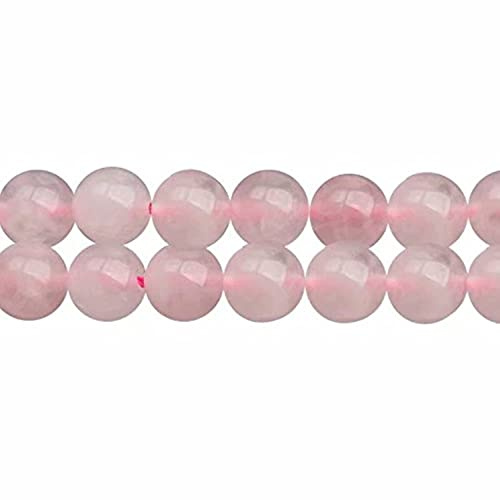 SKYBEADS Perle Ronde en Quartz Rose 6mm Naturelles Pierre Gemmes sur fil pour Bijoux Longueur 38cm environ 60 pcs