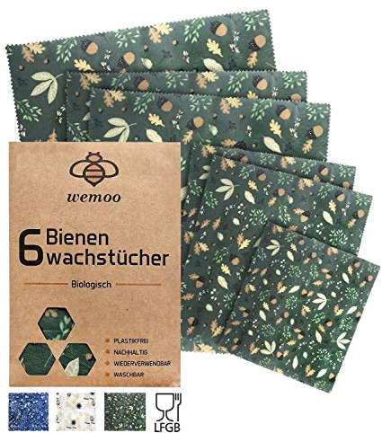 Bienenwachstücher für Lebensmittel I Wiederverwendbare Wachstücher I Beeswax Wrap I Bienenwachstuch I Frischhaltefolie wiederverwendbar I Plastikfreie Produkte I Wachstuch I Wachspapier Zero Waste