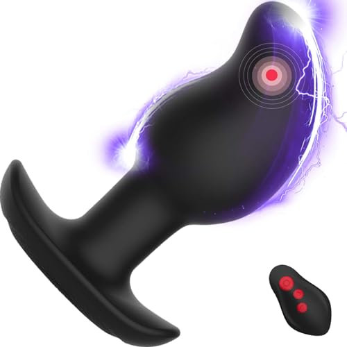 Elektroshock Prostata Vibrator für Männer, 8 Vibrations- & Elektrostimulationsmodi, Silikon Analplug mit Fernbedienung, Sexspielzeug für Paare & Fortgeschrittene