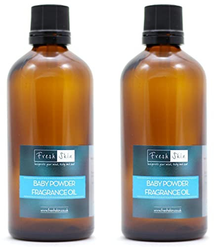 Freshskin Beauty LTD | Baby Powder Fragrance Oil - 200ml (2 x 100ml) - Candles, Bath Bombs, Soap Making, Reed Diffusers & Wax Melts - Cosmetic Grade - Vegan Friendly