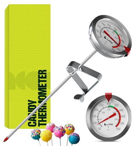 CRAFT911 Candy Thermometer with Pot Clip - Deep Fry Oil Thermometer for Frying and Candle Making