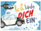 8 Einladungskarten Kindergeburtstag mit Umschlägen, Aquarell Polizei Hubschrauber Polizist, Karte Geburtstag Einladung zum Ausfüllen