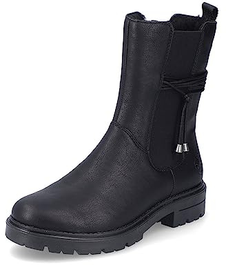 Rieker Mujer Botines Z2880, señora Botas Chelsea,Botas,Medias Botas,botín,Bota de Deslizamiento,Plano,Negro (Schwarz / 00),38 EU / 5 UK