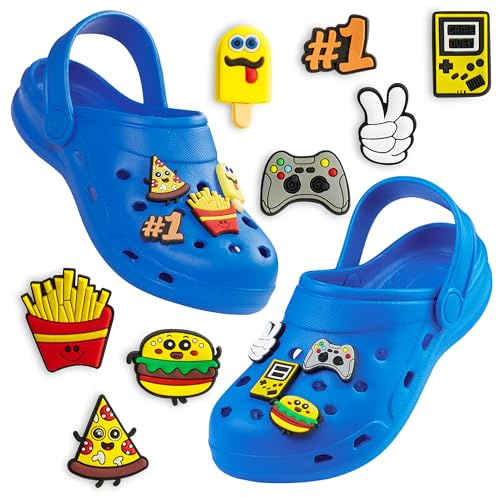 CityComfort Zuecos con Charms Removibles para Niño, Zuecos Playa y Piscina