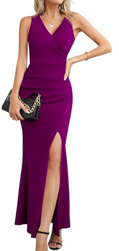 Laughido Dam cocktailklänning maxiklänning festklänning omlottklänning sommarklänning festlig elegant bodycon lång bröllop aftonklänningar