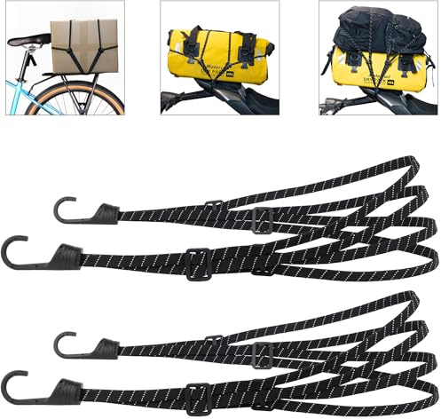 Aibeli 2 Piezas Pulpos Elásticos con Gancho para Moto y Bicicleta