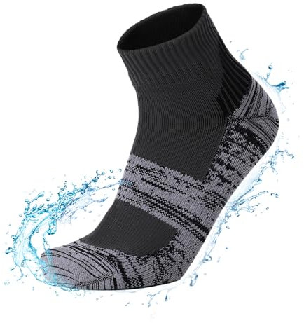 RANDY SUN Wasserdichte Socken Herren Damen, Wasserfeste socken Atmungsaktiv Kältebeständig, Outdoor Wassersport Fahrrad Wandern Trail Rudern Skifahren Radfahren Wandern Golf 1 Paar